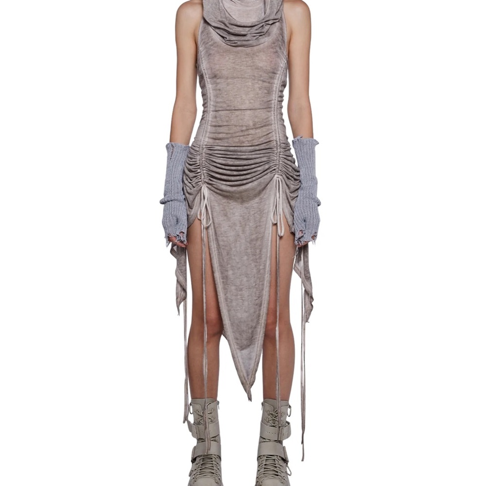 Dolls Kill- Beige Sleeveless Dress